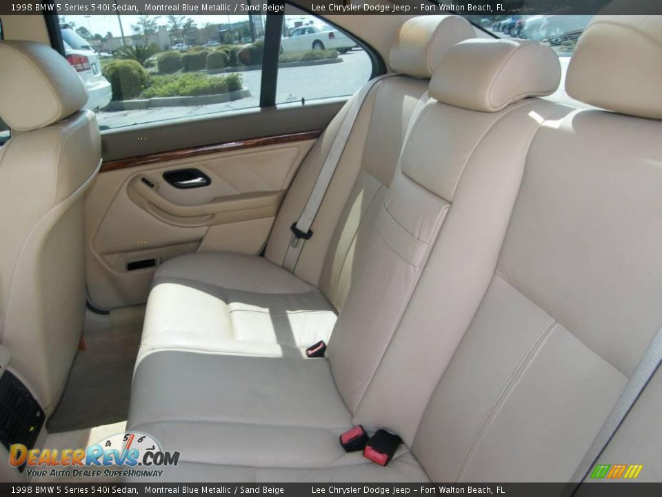 1998 BMW 5 Series 540i Sedan Montreal Blue Metallic / Sand Beige Photo #22