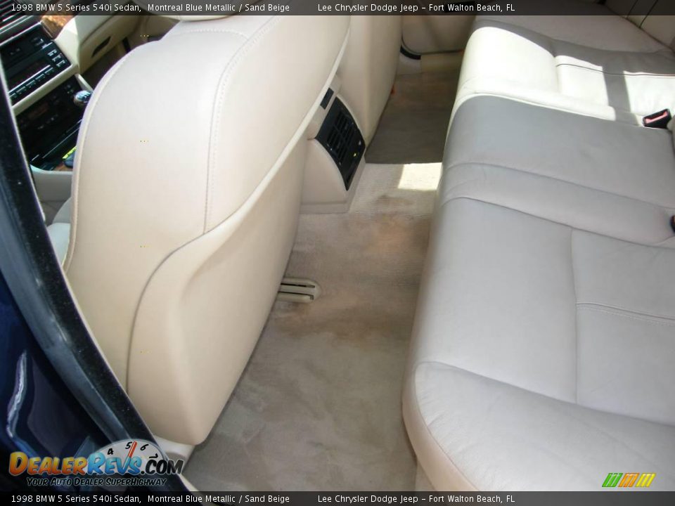 1998 BMW 5 Series 540i Sedan Montreal Blue Metallic / Sand Beige Photo #23