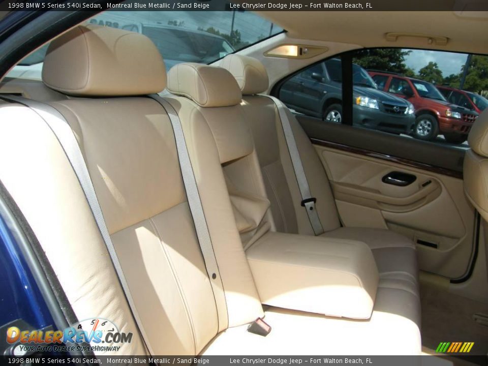 1998 BMW 5 Series 540i Sedan Montreal Blue Metallic / Sand Beige Photo #26