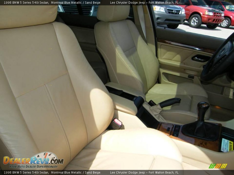 1998 BMW 5 Series 540i Sedan Montreal Blue Metallic / Sand Beige Photo #27