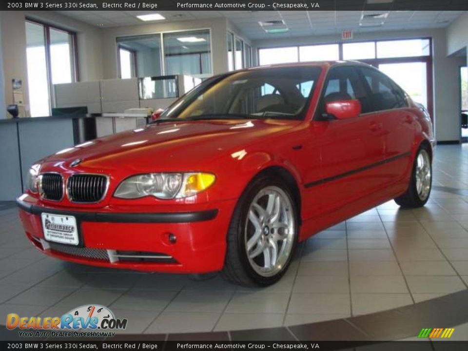 2003 BMW 3 Series 330i Sedan Electric Red / Beige Photo #1