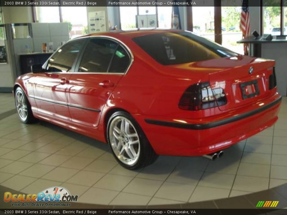 2003 BMW 3 Series 330i Sedan Electric Red / Beige Photo #3