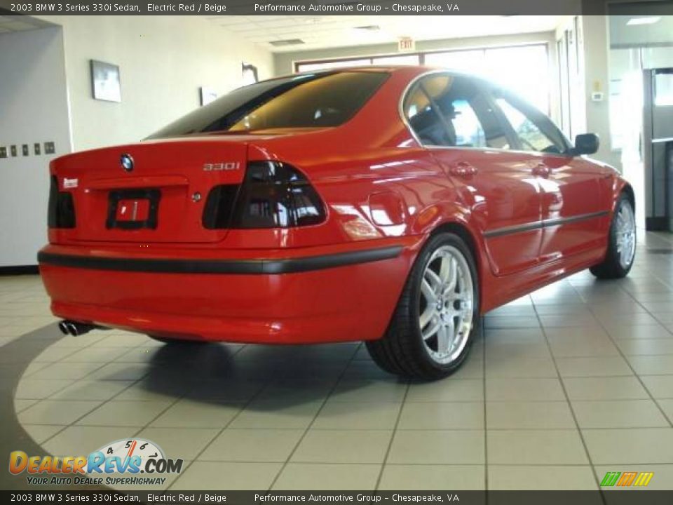 2003 BMW 3 Series 330i Sedan Electric Red / Beige Photo #5