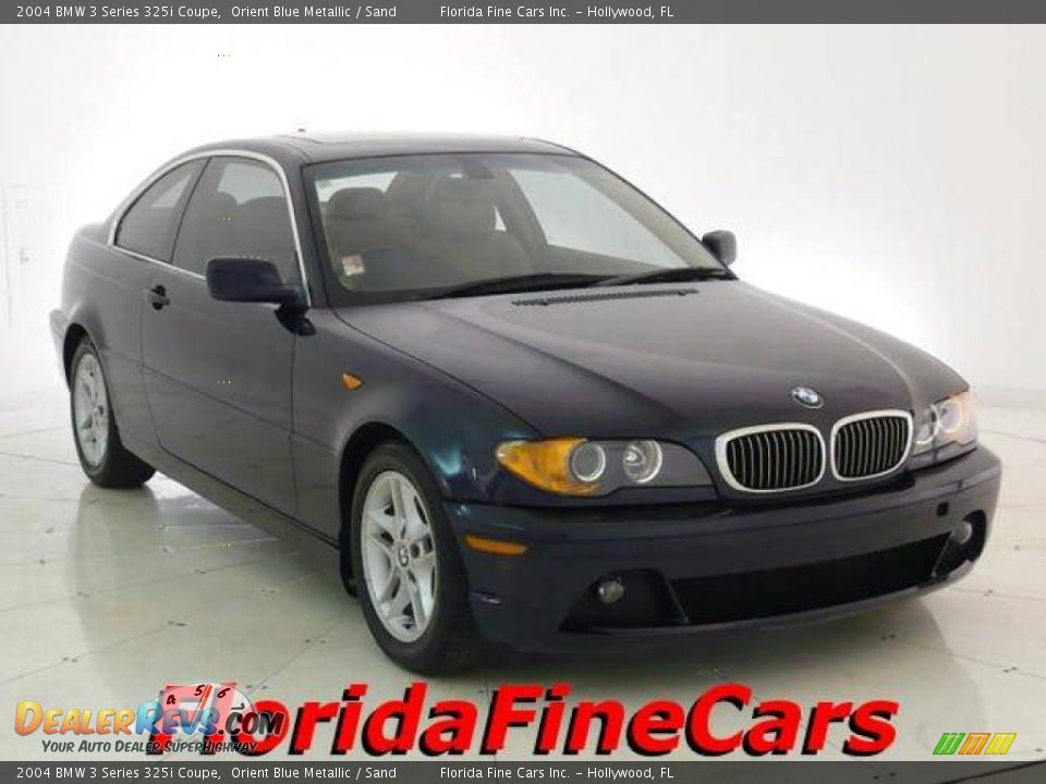 2004 BMW 3 Series 325i Coupe Orient Blue Metallic / Sand Photo #1