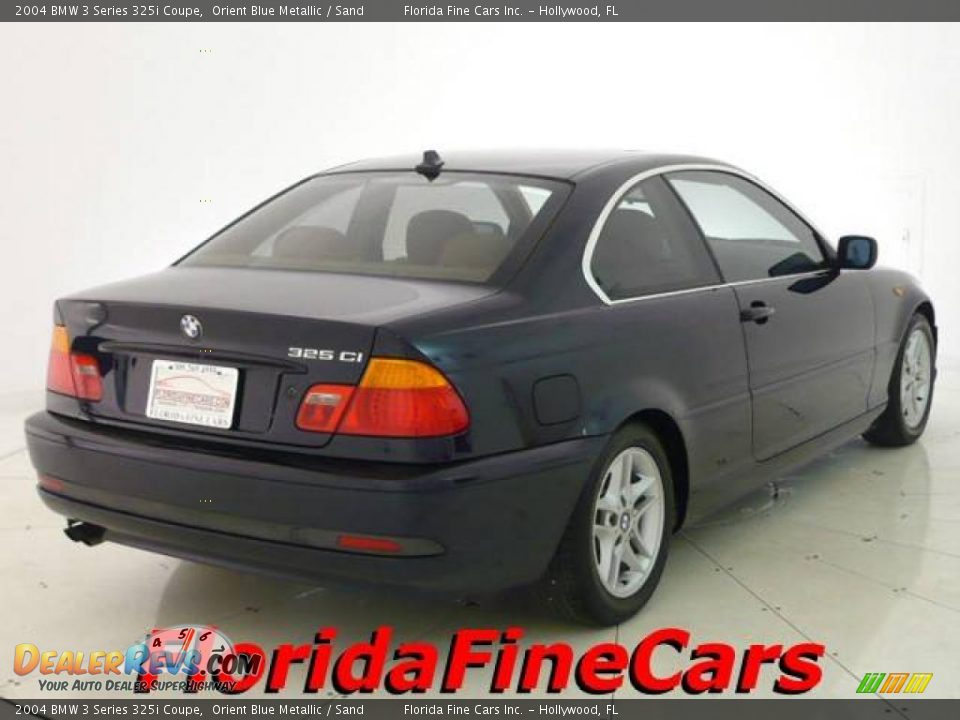 2004 BMW 3 Series 325i Coupe Orient Blue Metallic / Sand Photo #2