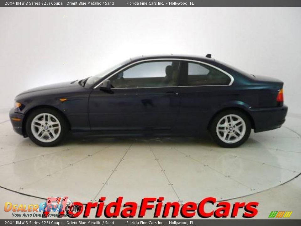 2004 BMW 3 Series 325i Coupe Orient Blue Metallic / Sand Photo #3