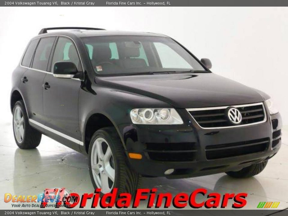 2004 Volkswagen Touareg V6 Black / Kristal Gray Photo #1