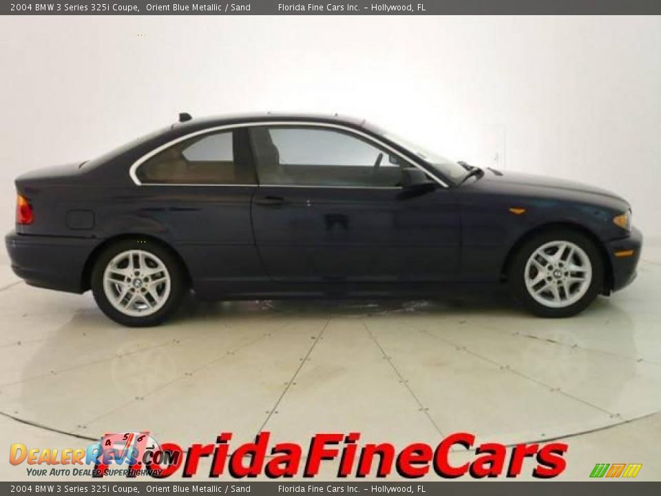 2004 BMW 3 Series 325i Coupe Orient Blue Metallic / Sand Photo #4