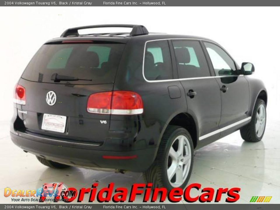 2004 Volkswagen Touareg V6 Black / Kristal Gray Photo #2