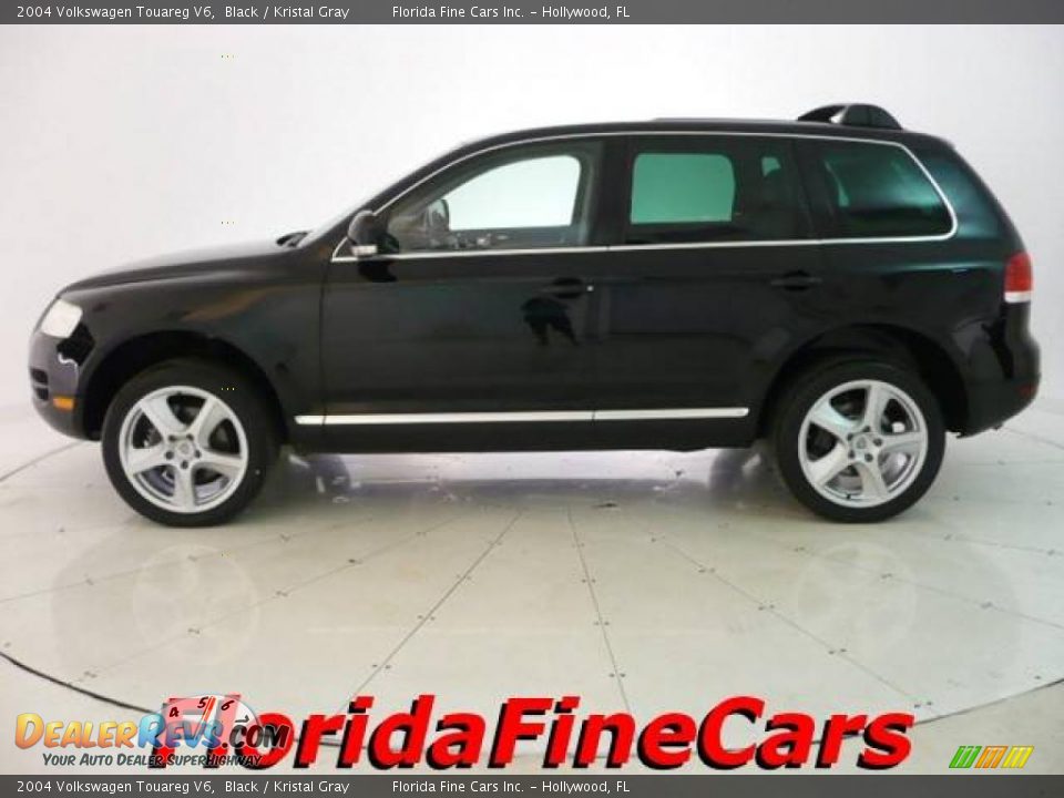 2004 Volkswagen Touareg V6 Black / Kristal Gray Photo #3