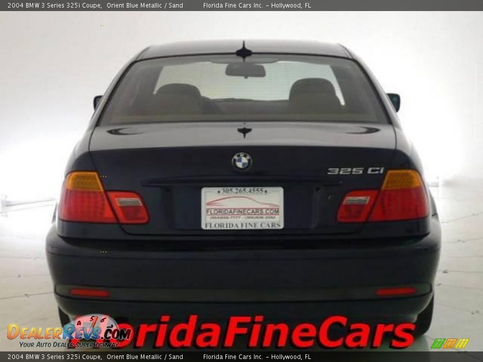 2004 BMW 3 Series 325i Coupe Orient Blue Metallic / Sand Photo #6