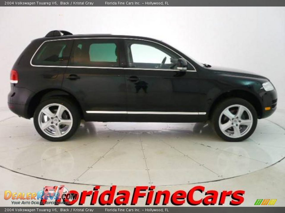 2004 Volkswagen Touareg V6 Black / Kristal Gray Photo #4