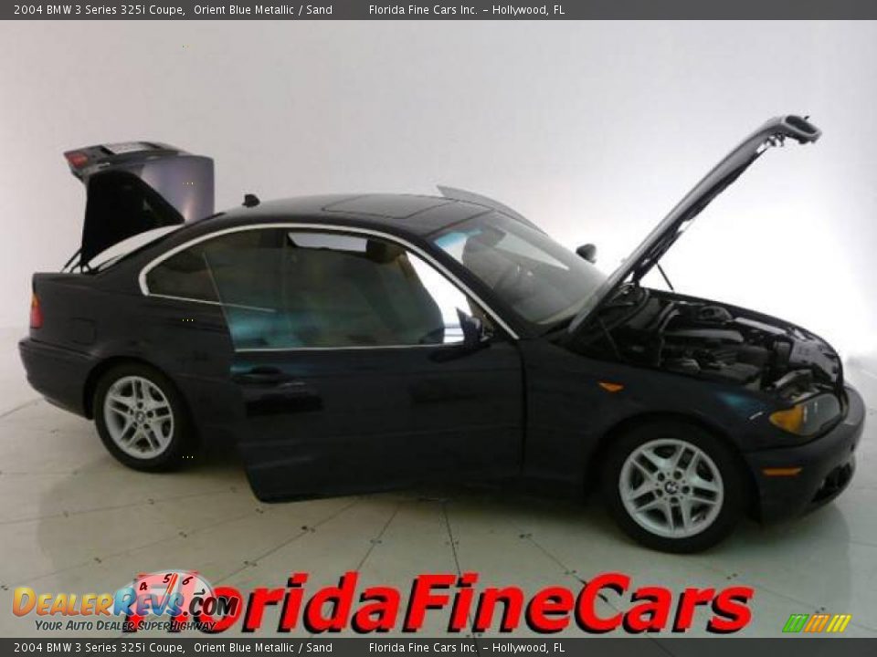 2004 BMW 3 Series 325i Coupe Orient Blue Metallic / Sand Photo #7