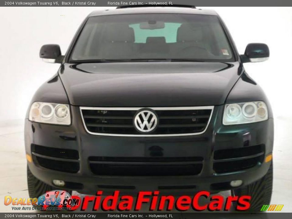 2004 Volkswagen Touareg V6 Black / Kristal Gray Photo #5