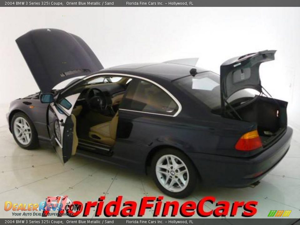 2004 BMW 3 Series 325i Coupe Orient Blue Metallic / Sand Photo #8