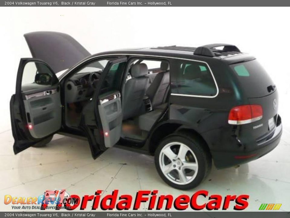 2004 Volkswagen Touareg V6 Black / Kristal Gray Photo #8