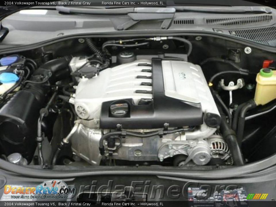 2004 Volkswagen Touareg V6 Black / Kristal Gray Photo #9