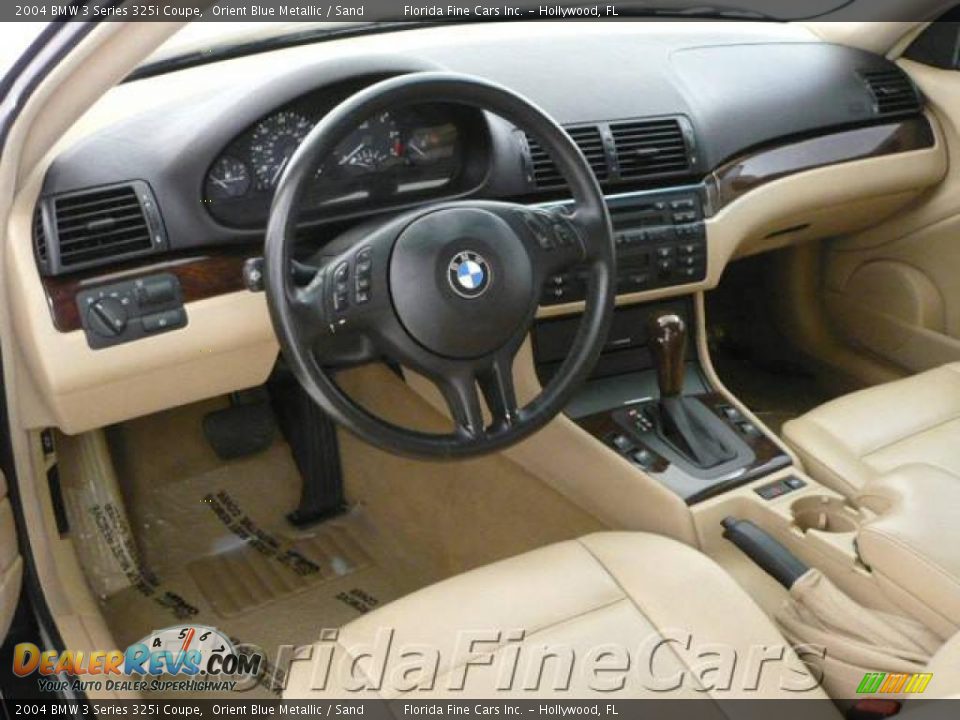 2004 BMW 3 Series 325i Coupe Orient Blue Metallic / Sand Photo #12
