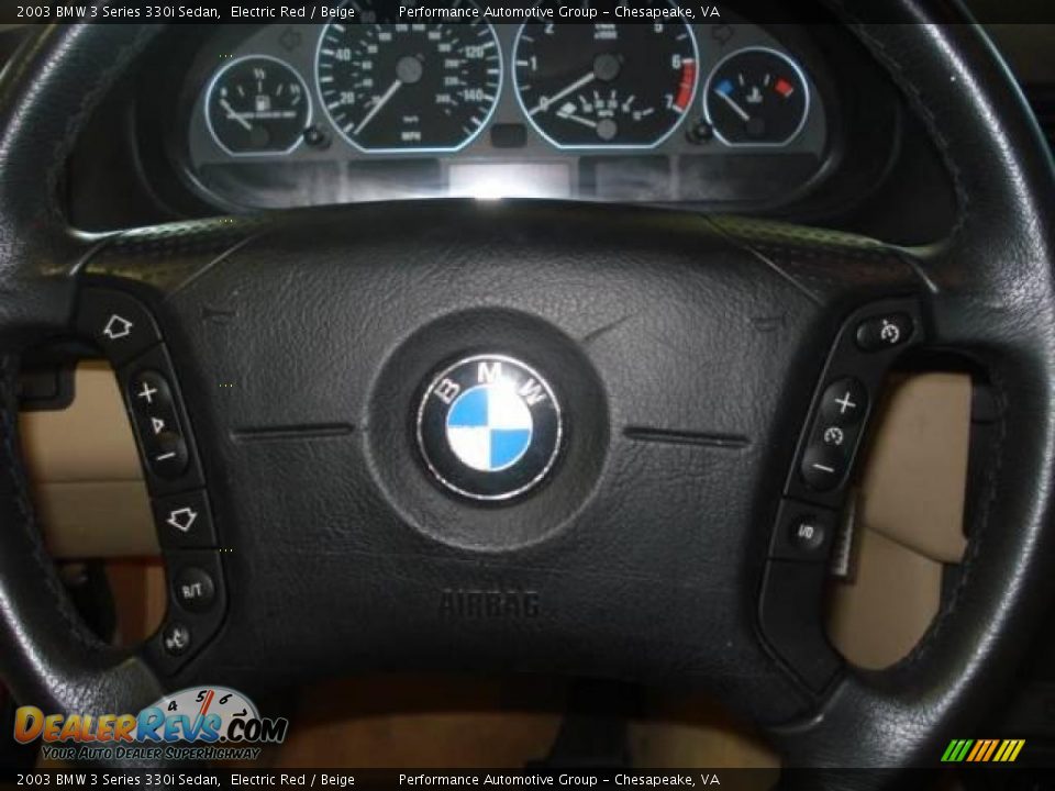 2003 BMW 3 Series 330i Sedan Electric Red / Beige Photo #22