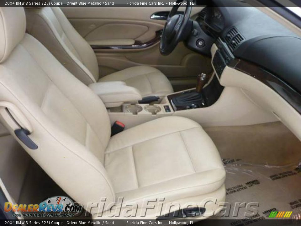 2004 BMW 3 Series 325i Coupe Orient Blue Metallic / Sand Photo #13