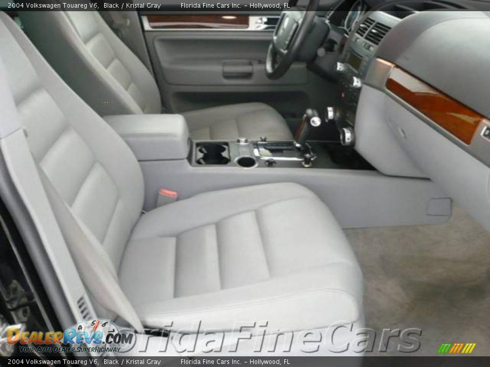 2004 Volkswagen Touareg V6 Black / Kristal Gray Photo #13