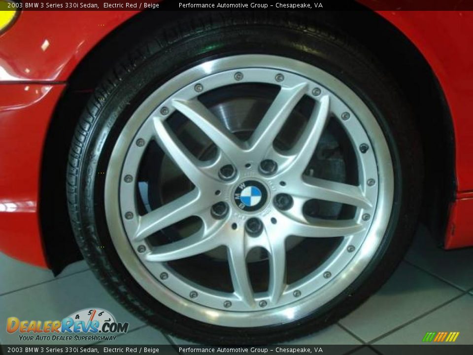 2003 BMW 3 Series 330i Sedan Electric Red / Beige Photo #26