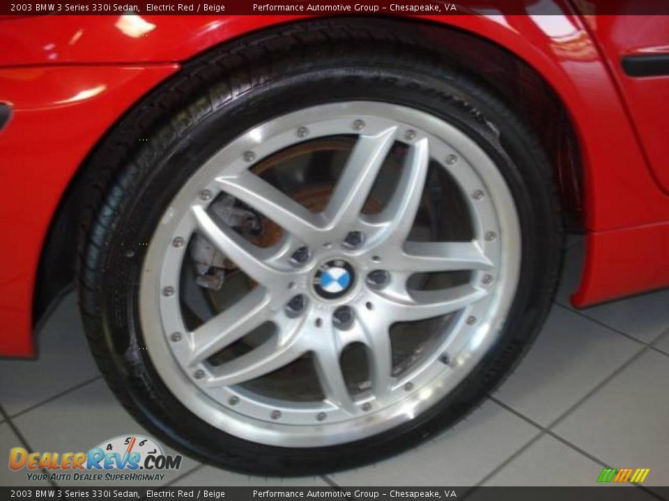 2003 BMW 3 Series 330i Sedan Electric Red / Beige Photo #28
