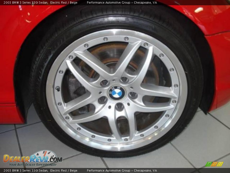 2003 BMW 3 Series 330i Sedan Electric Red / Beige Photo #29