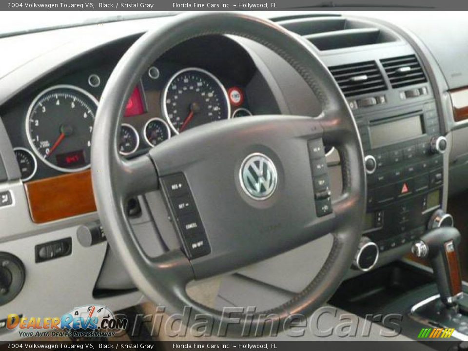 2004 Volkswagen Touareg V6 Black / Kristal Gray Photo #17