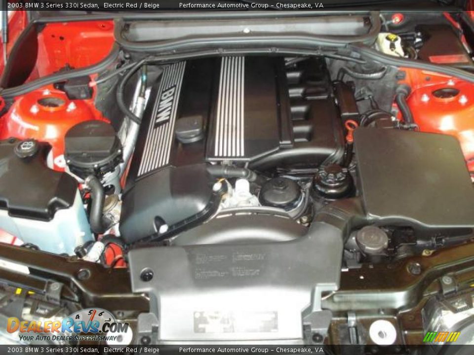 2003 BMW 3 Series 330i Sedan Electric Red / Beige Photo #30