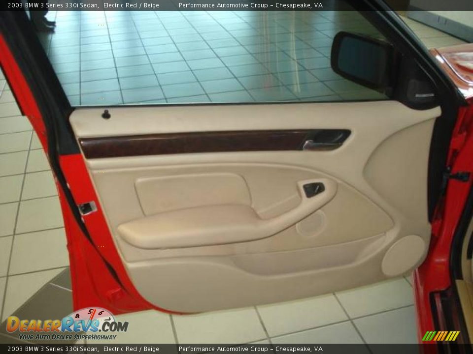 2003 BMW 3 Series 330i Sedan Electric Red / Beige Photo #35