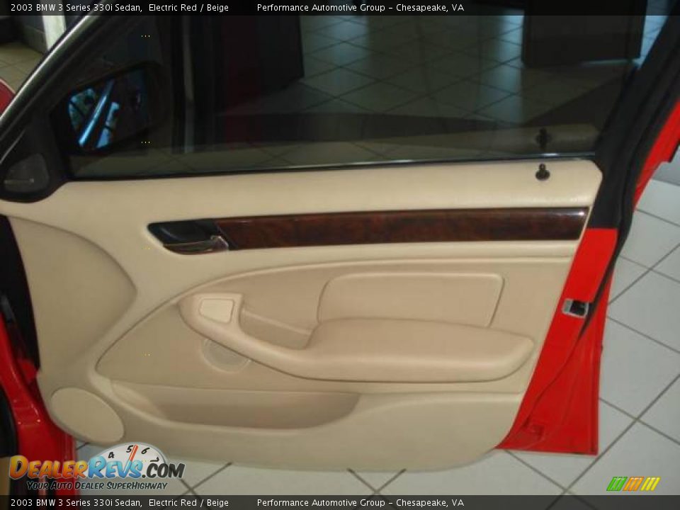 2003 BMW 3 Series 330i Sedan Electric Red / Beige Photo #36