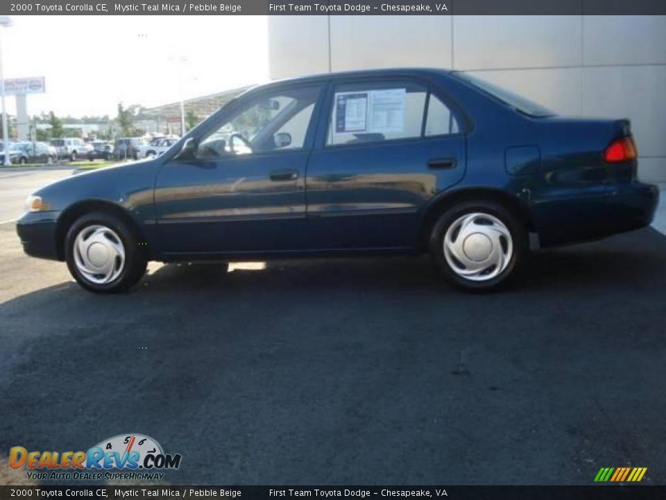 2000 Toyota Corolla CE Mystic Teal Mica / Pebble Beige Photo #2