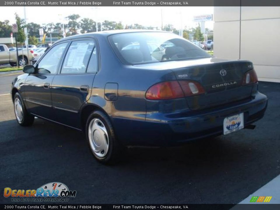 2000 Toyota Corolla CE Mystic Teal Mica / Pebble Beige Photo #3