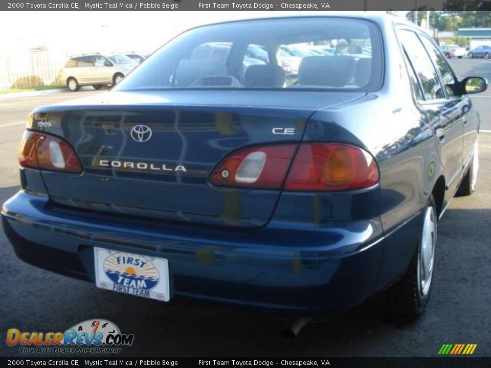 2000 Toyota Corolla CE Mystic Teal Mica / Pebble Beige Photo #4