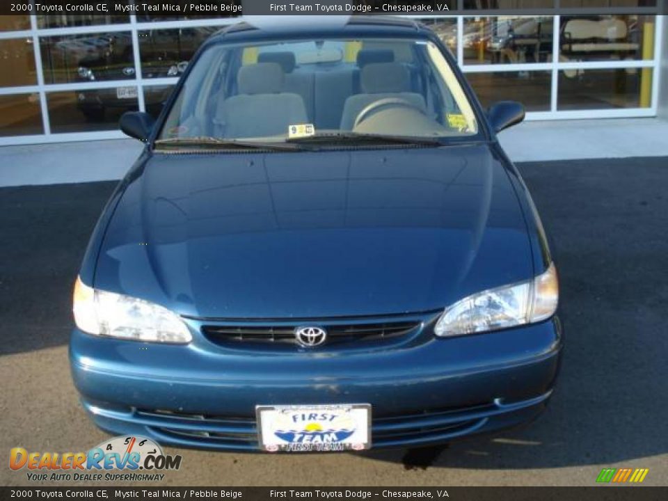 2000 Toyota Corolla CE Mystic Teal Mica / Pebble Beige Photo #7