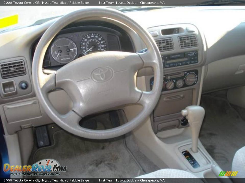 2000 Toyota Corolla CE Mystic Teal Mica / Pebble Beige Photo #10