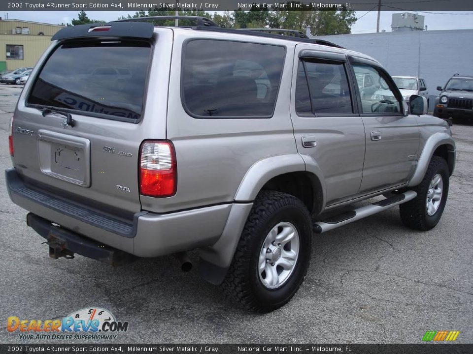 2002 Toyota 4Runner Sport Edition 4x4 Millennium Silver Metallic / Gray Photo #6