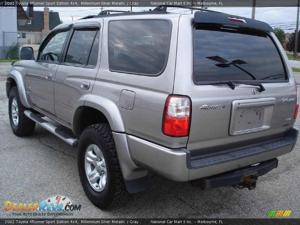 2002 Toyota 4Runner Sport Edition 4x4 Millennium Silver Metallic / Gray Photo #8