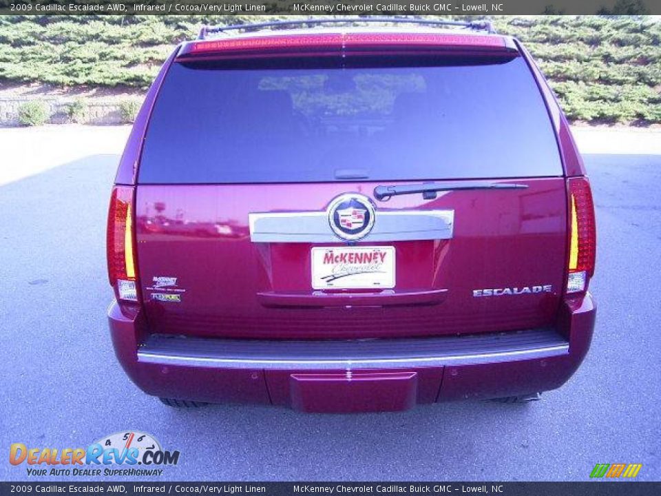 2009 Cadillac Escalade AWD Infrared / Cocoa/Very Light Linen Photo #3