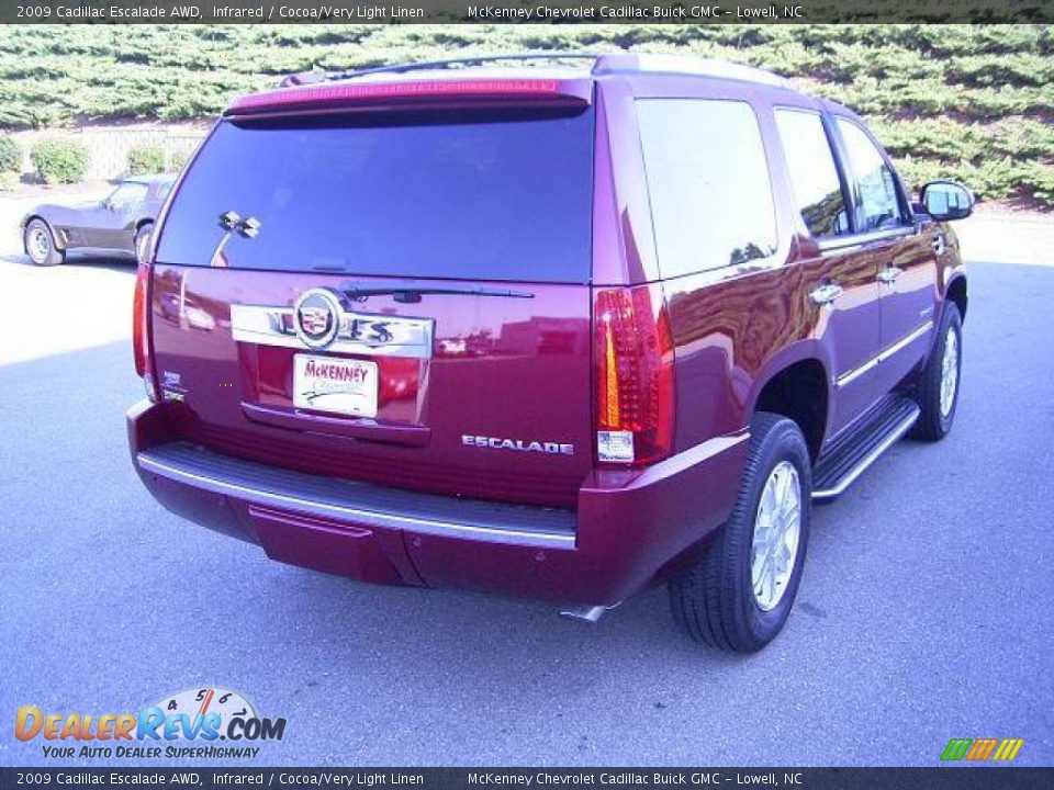2009 Cadillac Escalade AWD Infrared / Cocoa/Very Light Linen Photo #4