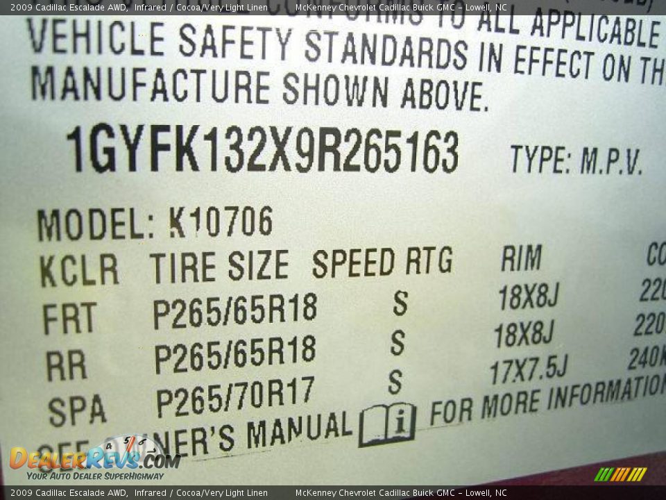2009 Cadillac Escalade AWD Infrared / Cocoa/Very Light Linen Photo #9