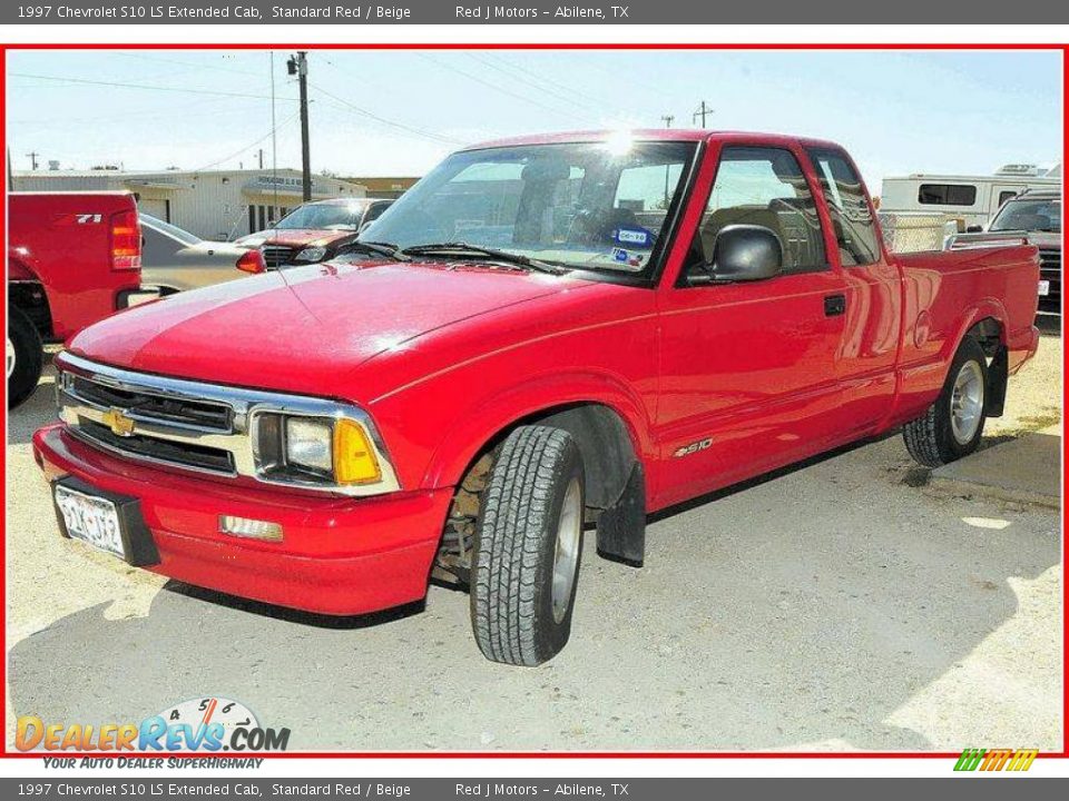 1997 Chevrolet S10 LS Extended Cab Standard Red / Beige Photo #1