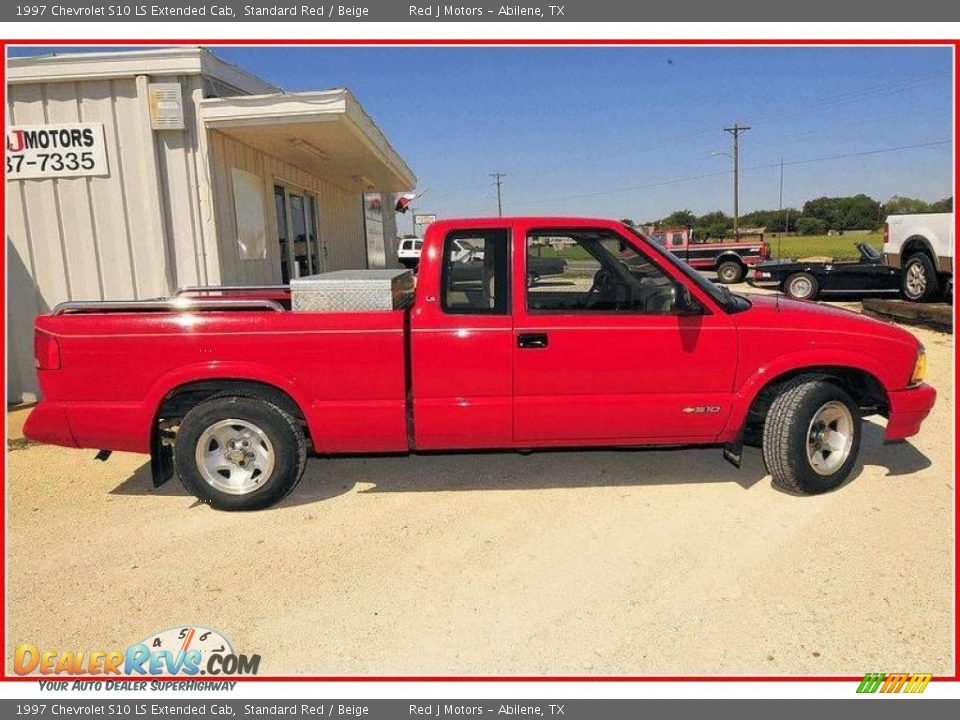 1997 Chevrolet S10 LS Extended Cab Standard Red / Beige Photo #7