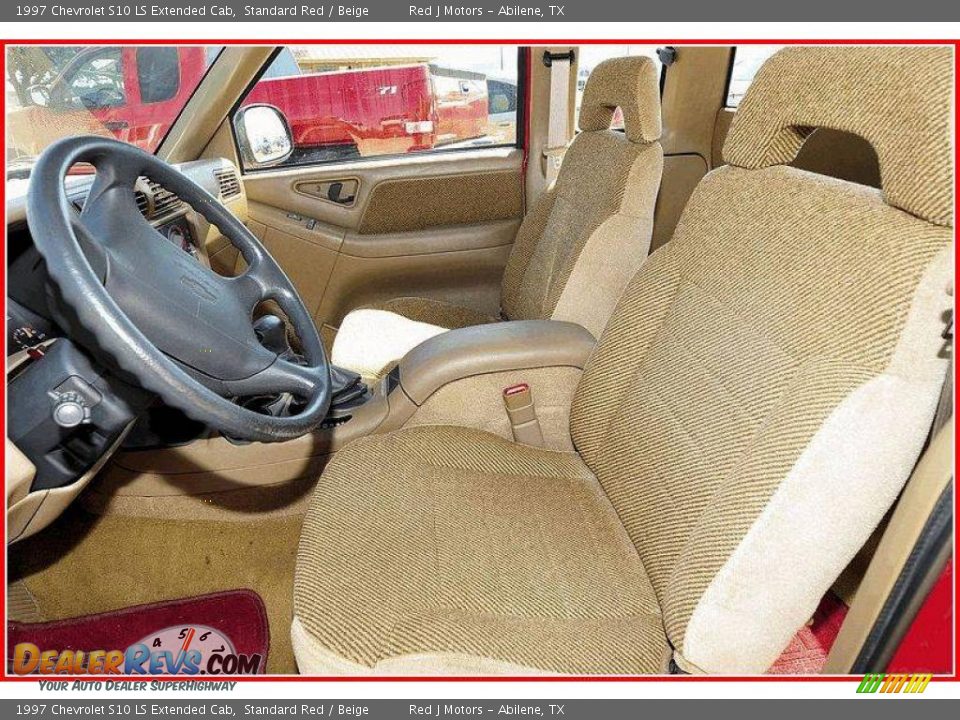1997 Chevrolet S10 LS Extended Cab Standard Red / Beige Photo #12