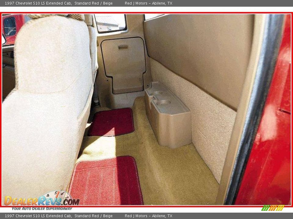 1997 Chevrolet S10 LS Extended Cab Standard Red / Beige Photo #14