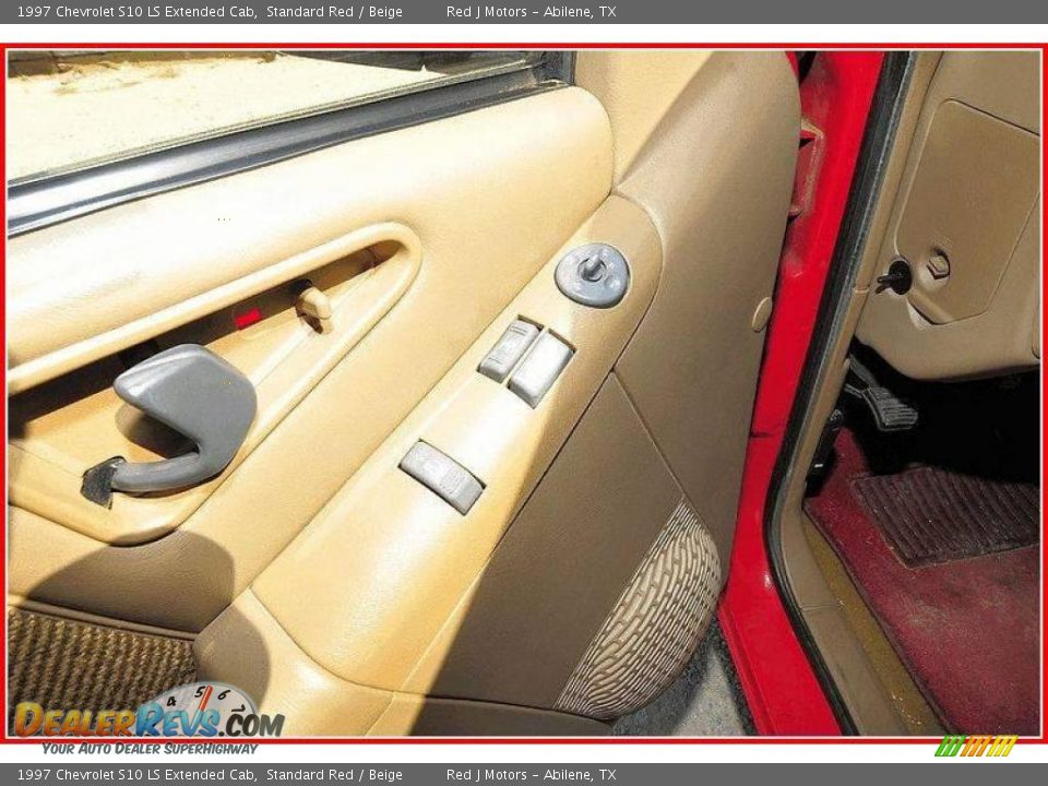 1997 Chevrolet S10 LS Extended Cab Standard Red / Beige Photo #16