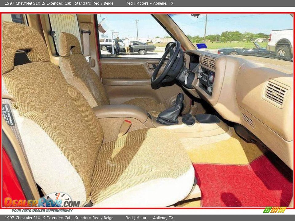 1997 Chevrolet S10 LS Extended Cab Standard Red / Beige Photo #18
