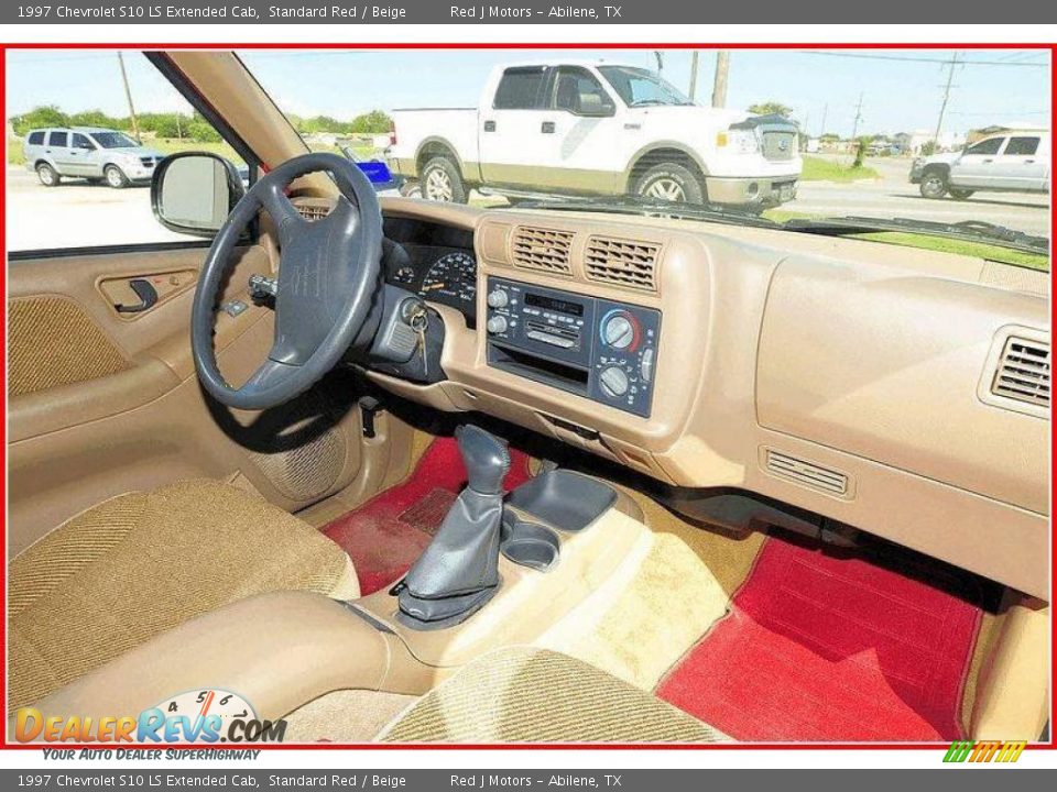 1997 Chevrolet S10 LS Extended Cab Standard Red / Beige Photo #19