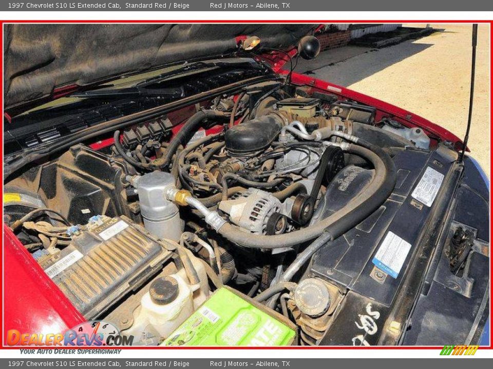 1997 Chevrolet S10 LS Extended Cab Standard Red / Beige Photo #20